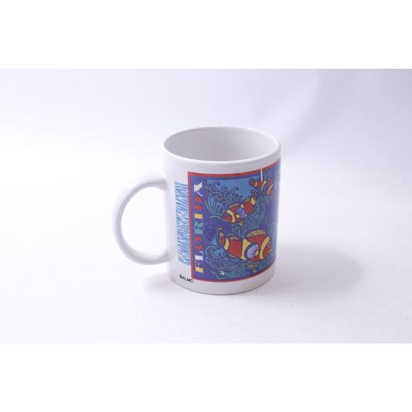 Florida, Message Mug, Bright Colorful Fish in Water, ALMC, Novelty Cup, Tea - Picture 2 of 2